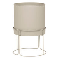 Macetero AZE de metal beige 44,3cm