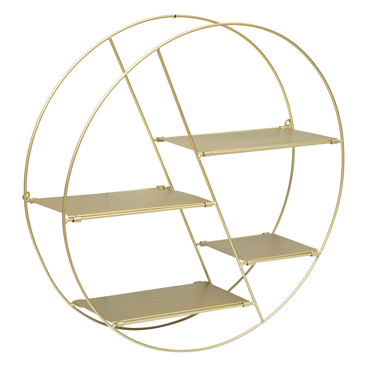 Estante suspensa LARA dourada em metal 50x13cm, , large