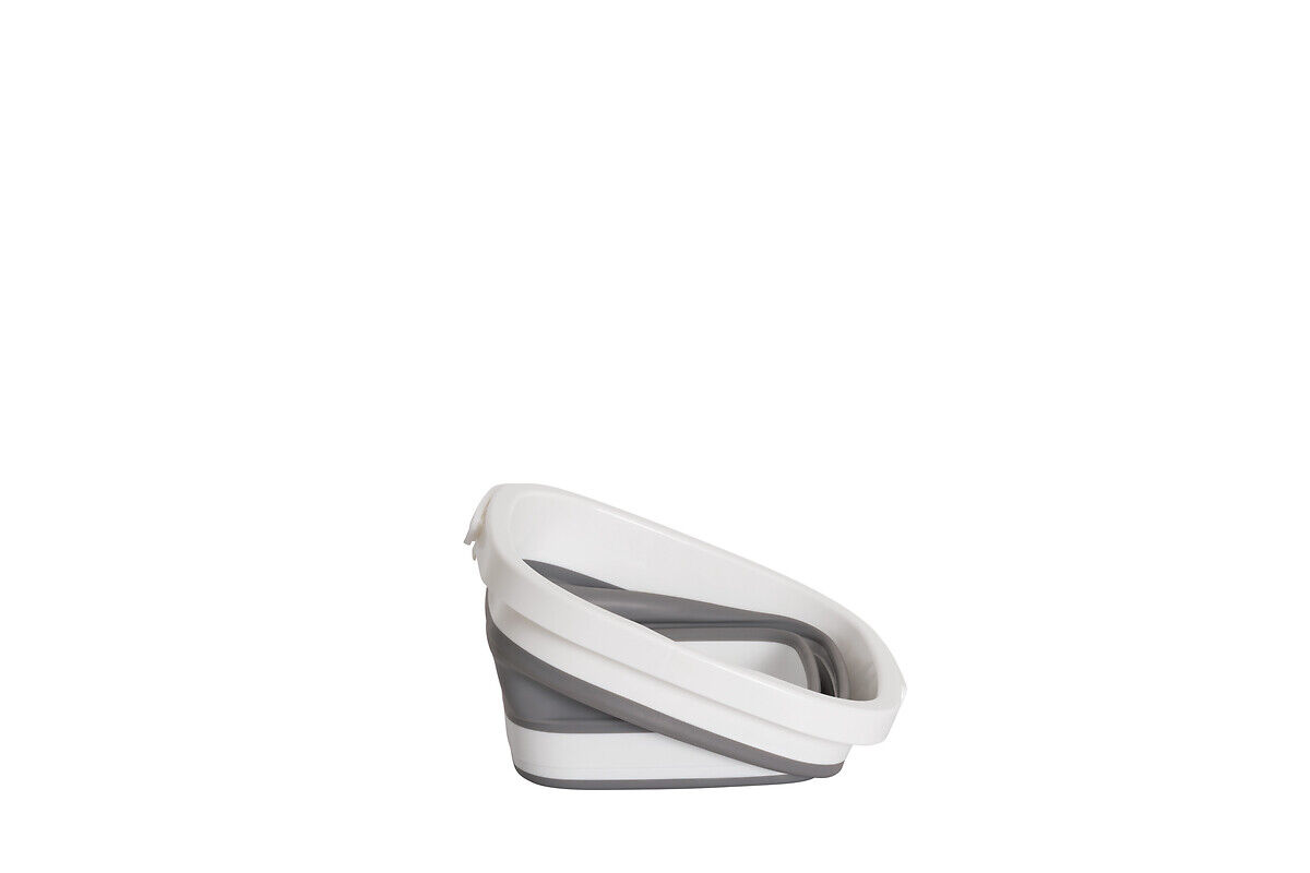Balde Retrátil Cinza E Branco 5L, , large