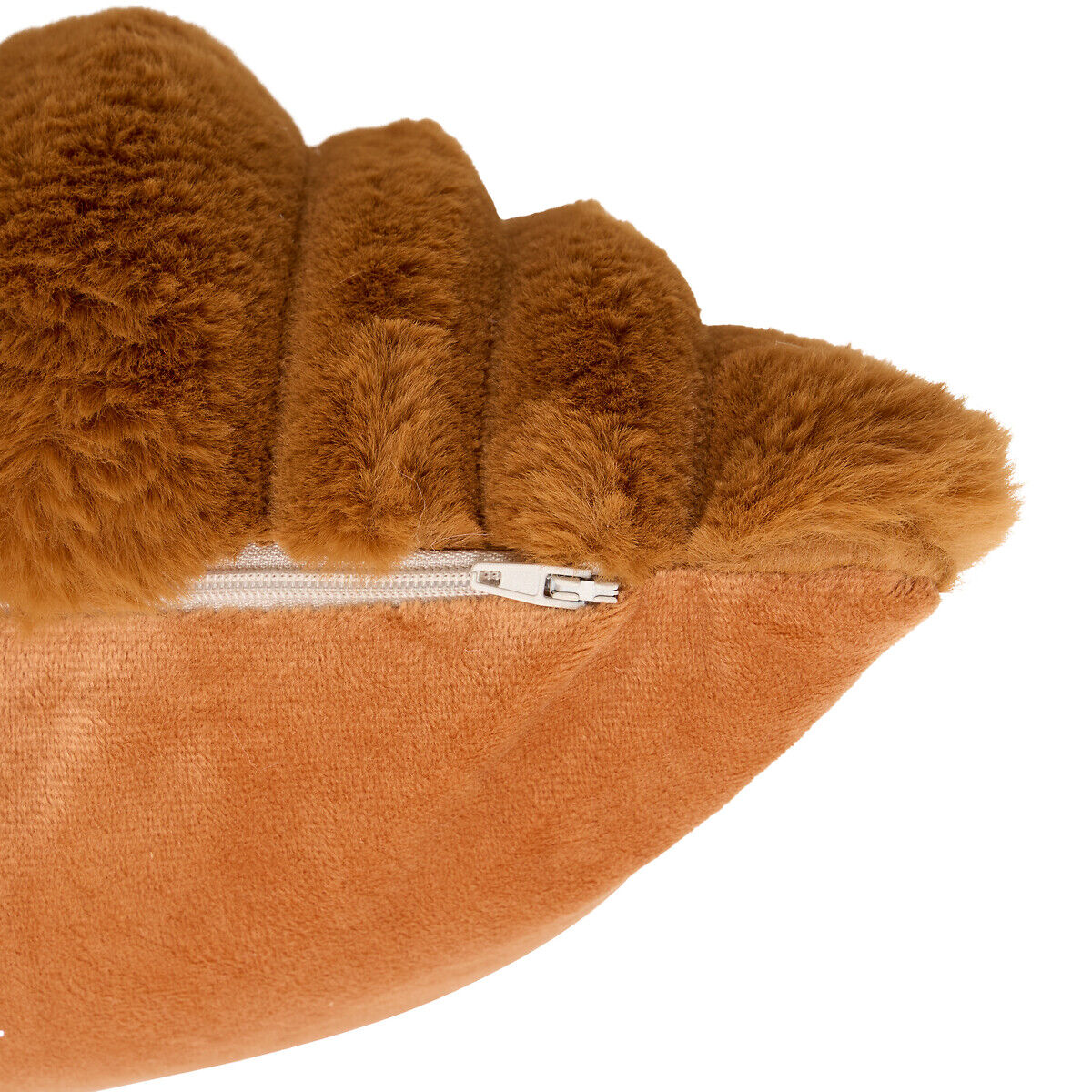 Faux fur cushion 3D COTI brown, , large