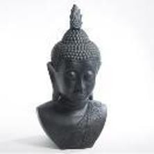 Estátua cabeça de buda cinza, , large