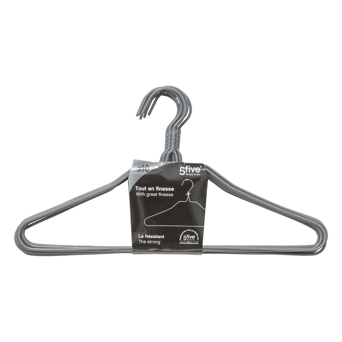 Conjunto de 10 cabides em metal, , large