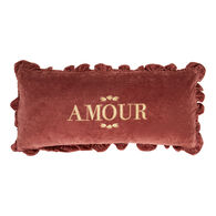 Coj&iacute;n amour MONA rojo de terciopelo 35x75cm 