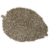 Mantel individual HOJA marr&oacute;n de seagrass