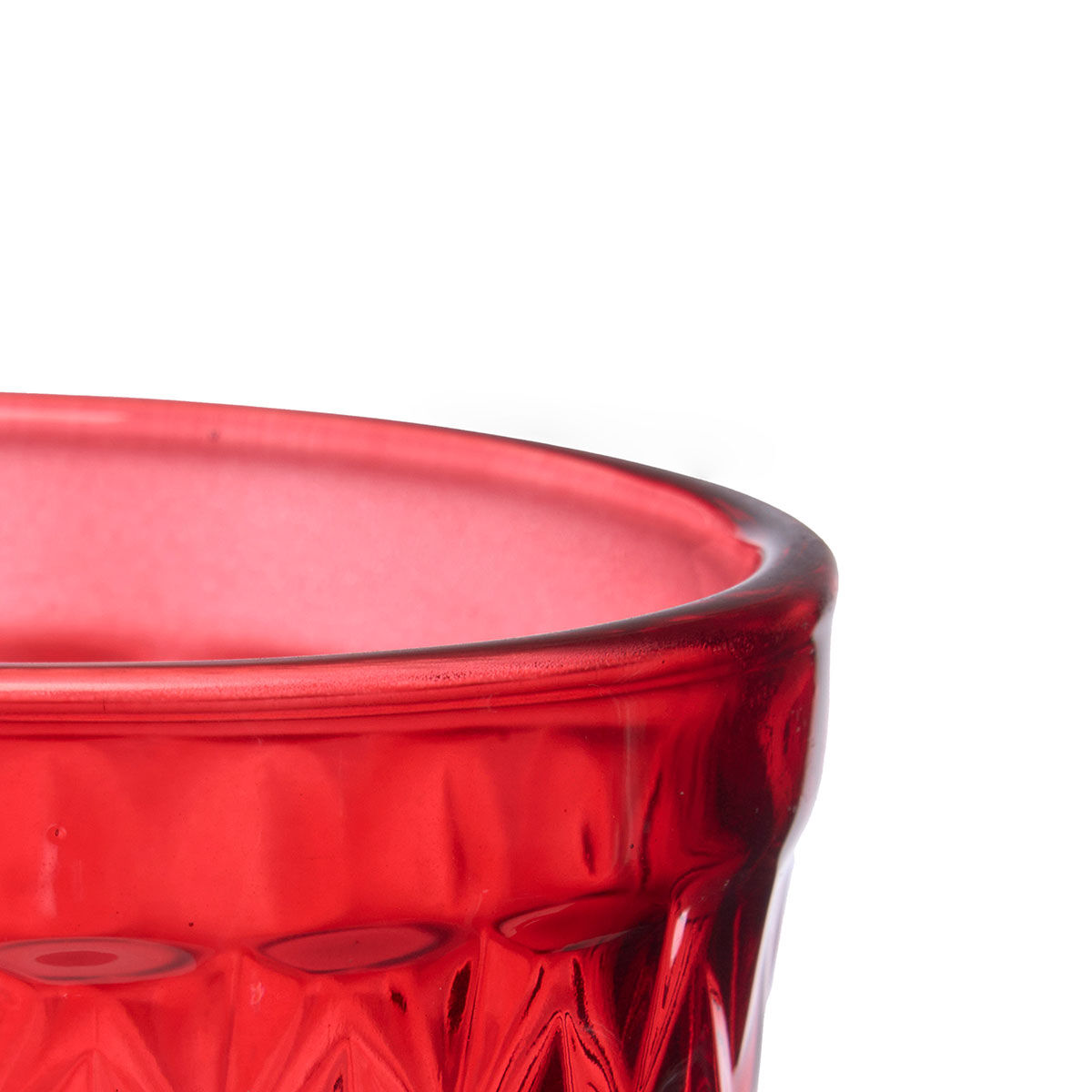 Copo De Água Diamante Vermelho Com Pé 33cl, , large