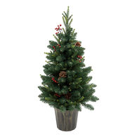 &Aacute;rbol de Navidad decorativo con LED blanco c&aacute;lido 