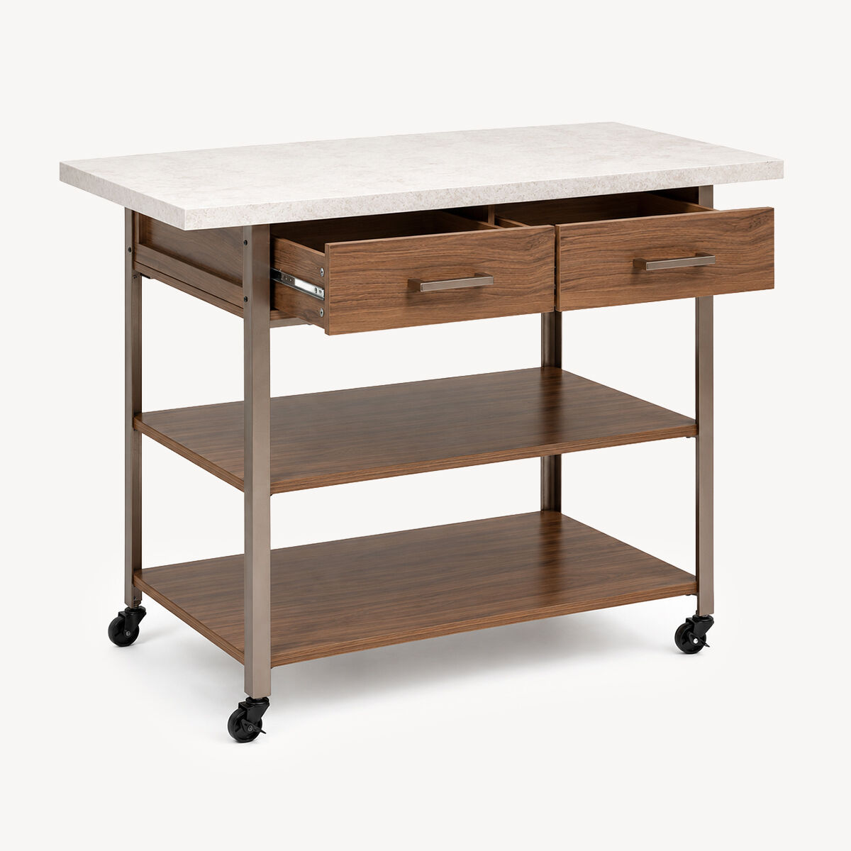 Ilha de cozinha COME castanho em mdf, , large