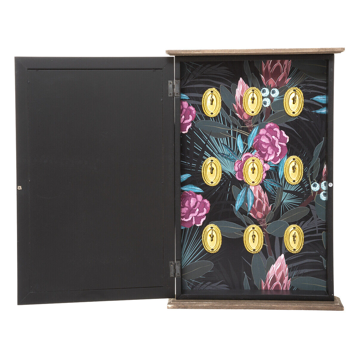 Chaveiro FLOWER preto mdf 38cm, , large