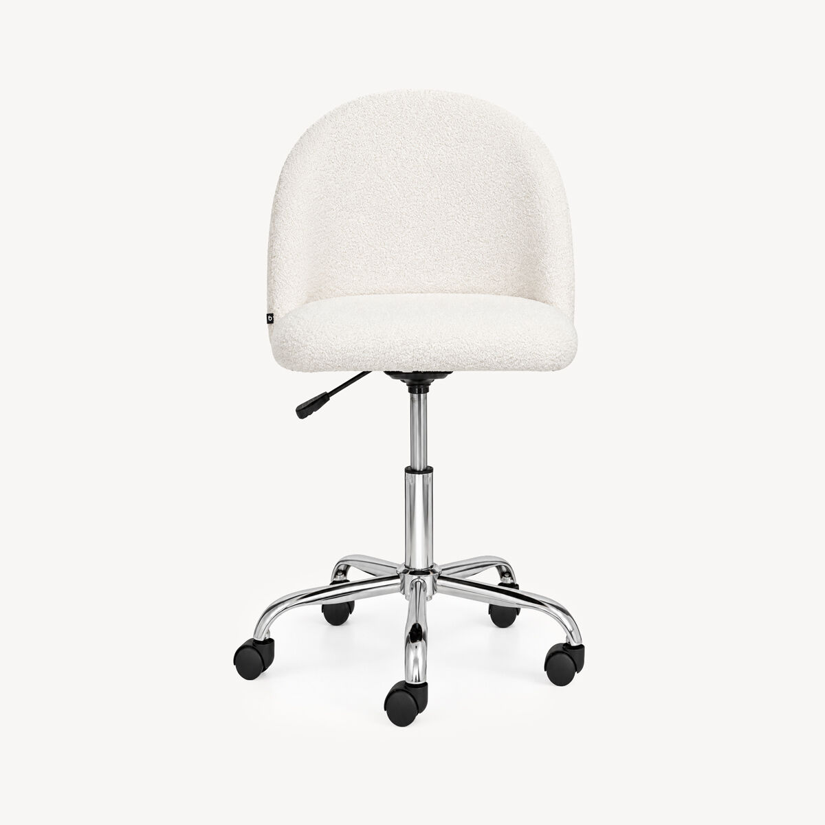 Cadeira para escritório GEOS branca de veludo, , large