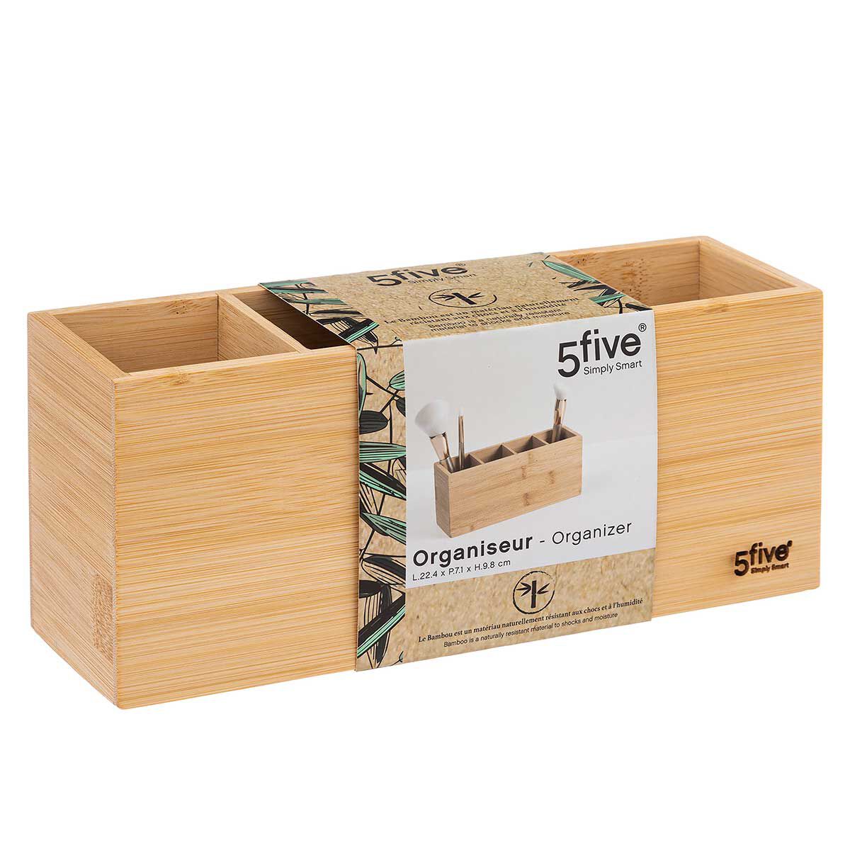 Organizador em bambu para casa de banho, , large