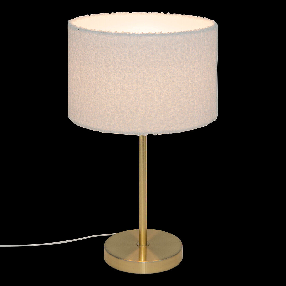 Candeeiro de mesa TINA dourado em metal, , large
