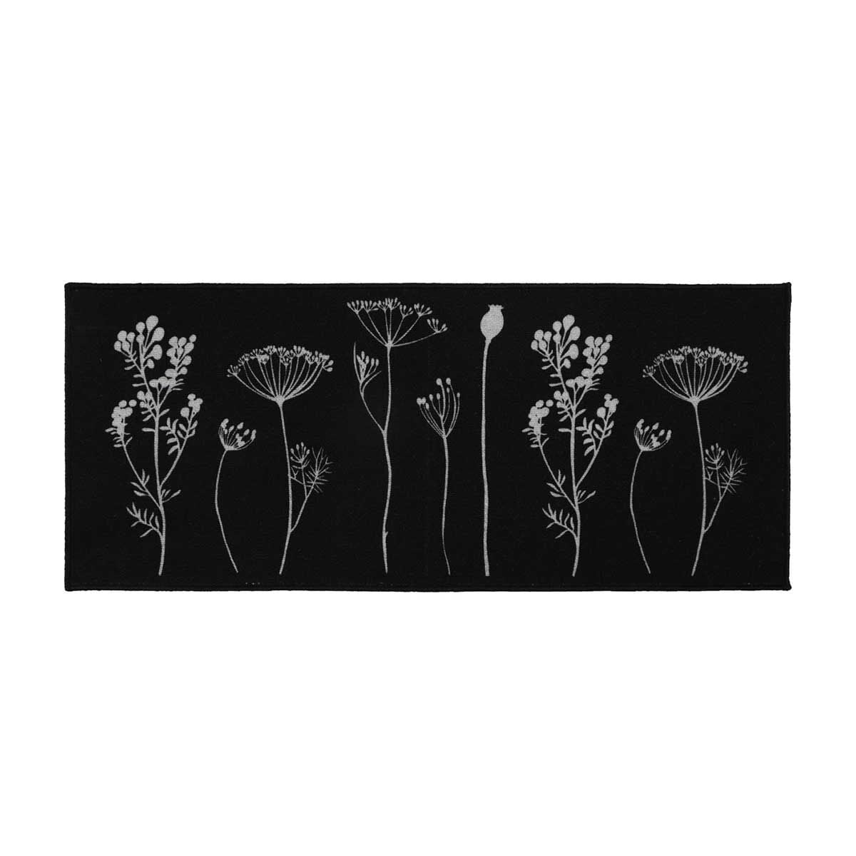 Tapete HERBIER preto 50x120cm, , large