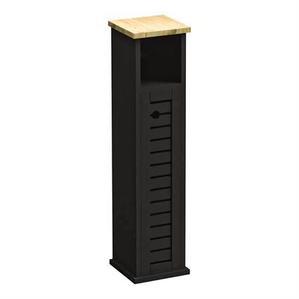 Móvel porta rolos wc com 2 porta e prateleira CANCUN preto, , large