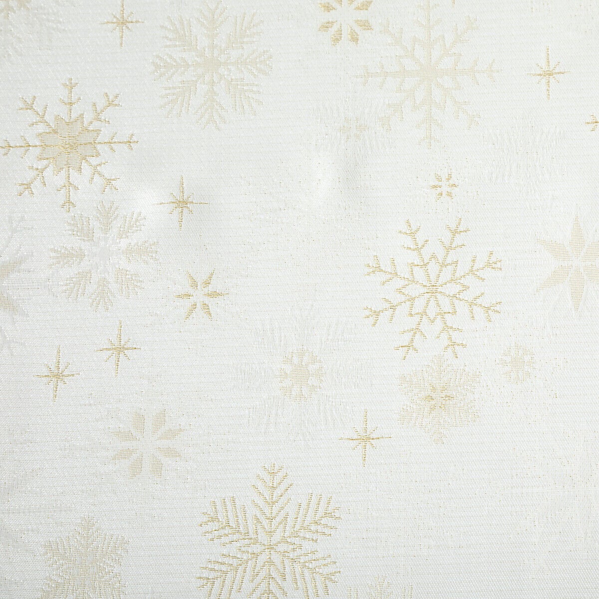Toalha De Mesa Branca Com Flocos Dourados 140x240cm, , large