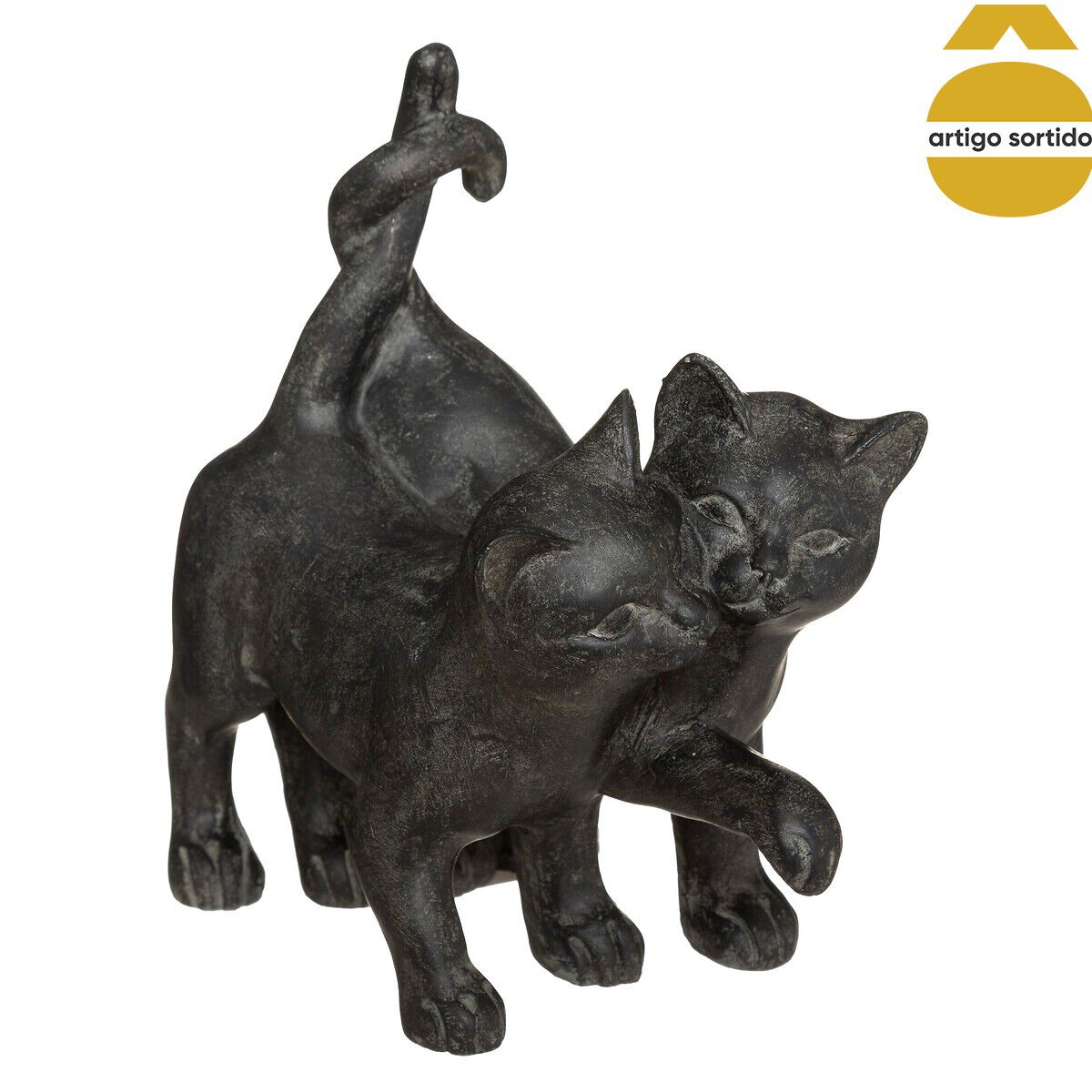 Conjunto de 2 gatos decorativos lenny, , large