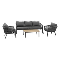 Conjunto De Jardim Oriengo Cinza Antracite E Graphite