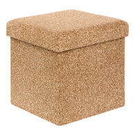 Puf con almacenaje OXIA ocre 38x38cm
