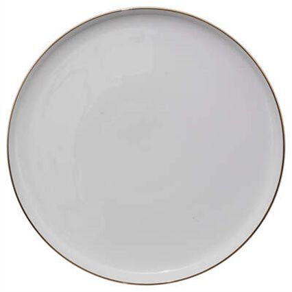 Prato raso SUBLIMA cinza claro em porcelana 27cm, , large