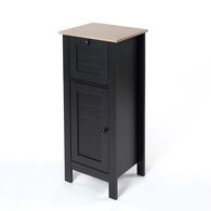 Armario bajo wc ROMA negro y márron 83cm