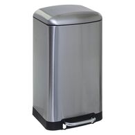 Balde Do Lixo Ariane Prateado Em Metal 30L
