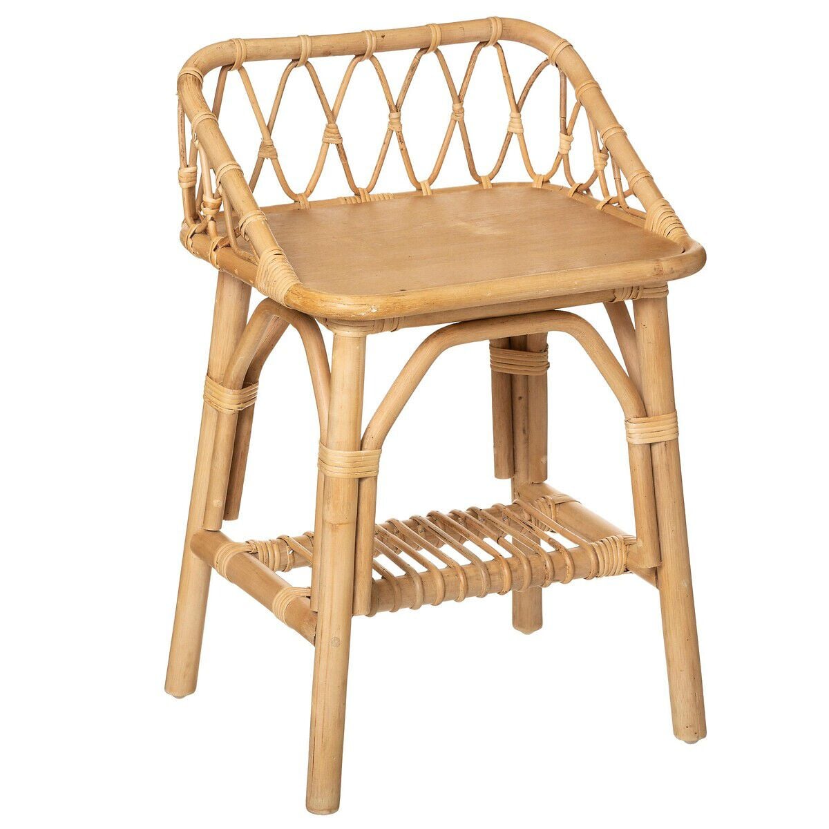 Mesa de cabeceira montessori de rattan, , large