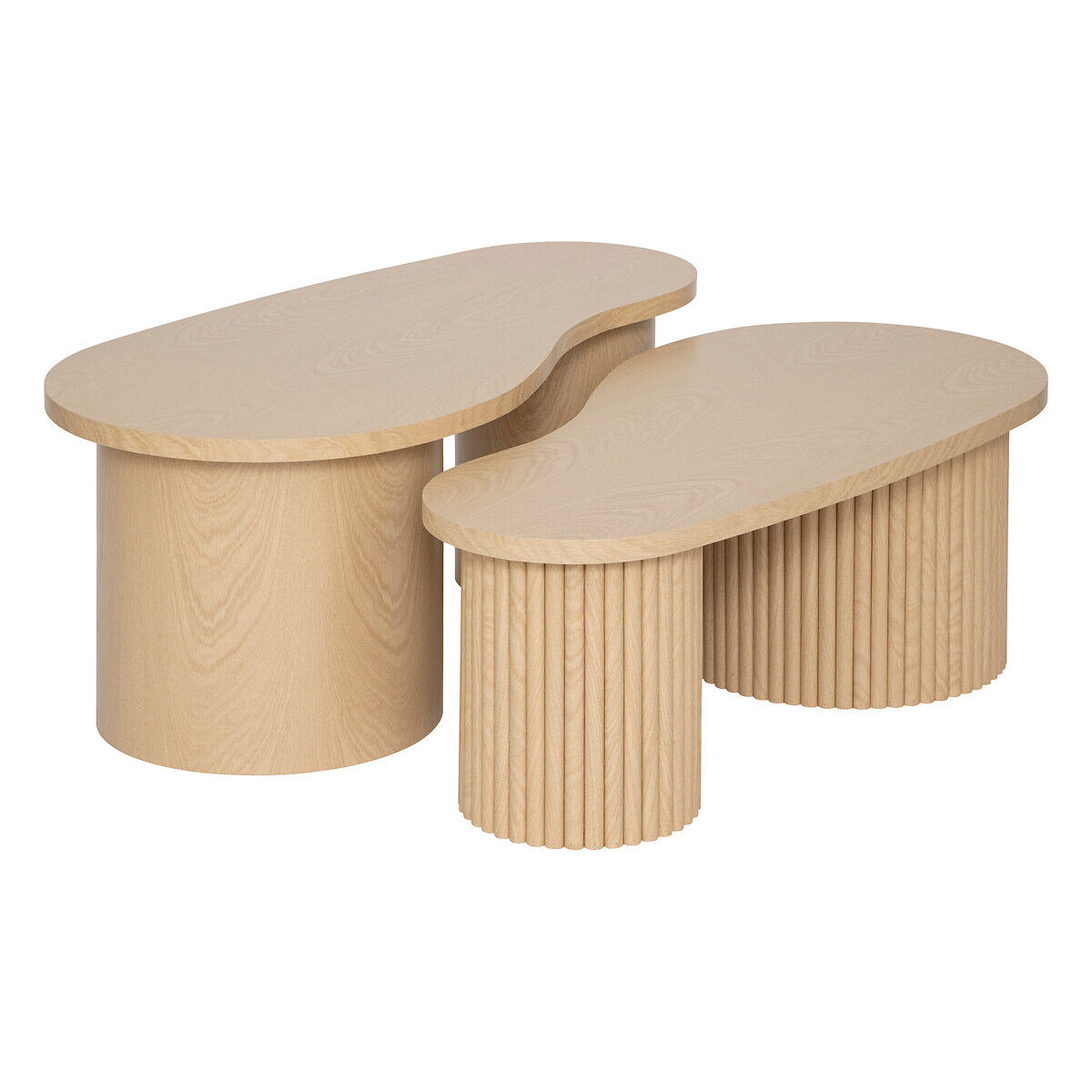 Conjunto de 2 mesas de centro SOLEYA bege, , large