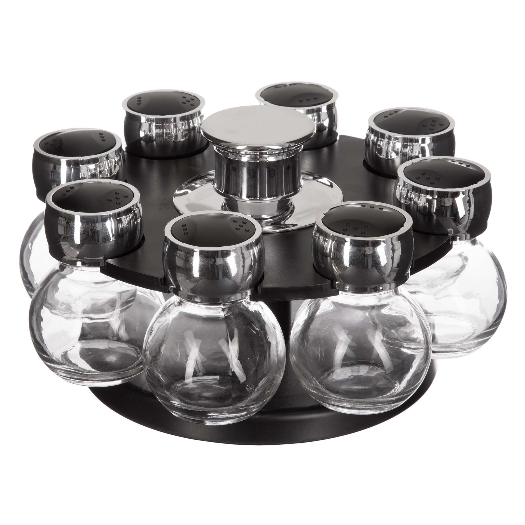 Conjunto de 8 frascos para especiarias com suporte, , large