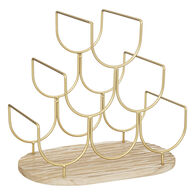 Botellero 6 botellas DOLCE RIVIERA dorado de metal
