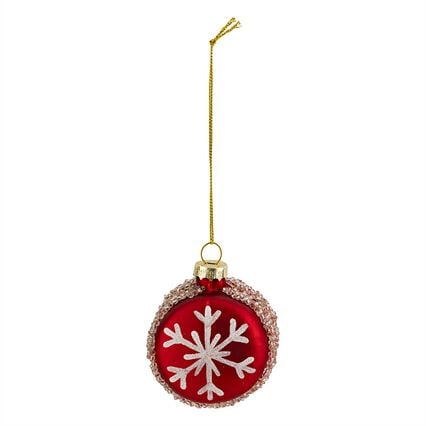 Pendurante macaron com floco de neve 6cm, , large