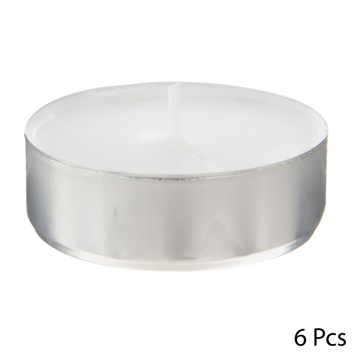 Conjunto de 6 velas tealight MANY brancas, , large