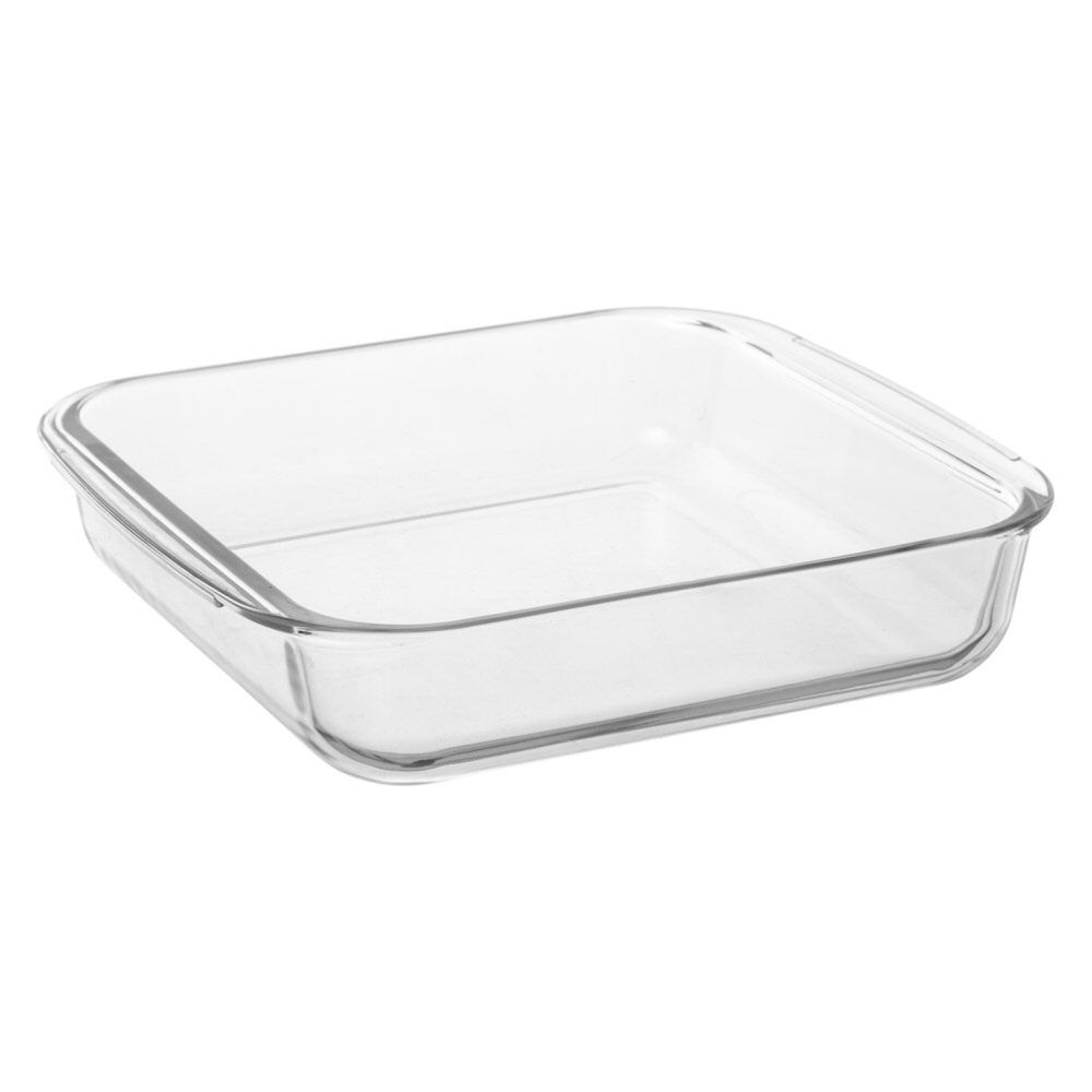 Prato quadrado para forno em vidro com tampa, , large