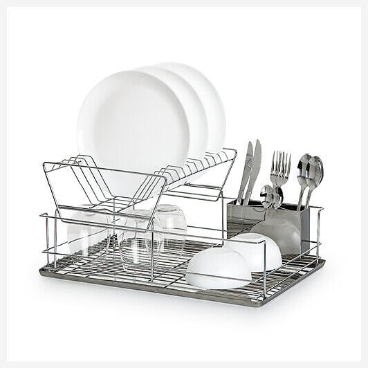 Escorredor de loiça c/ 2 níveis em inox, , large