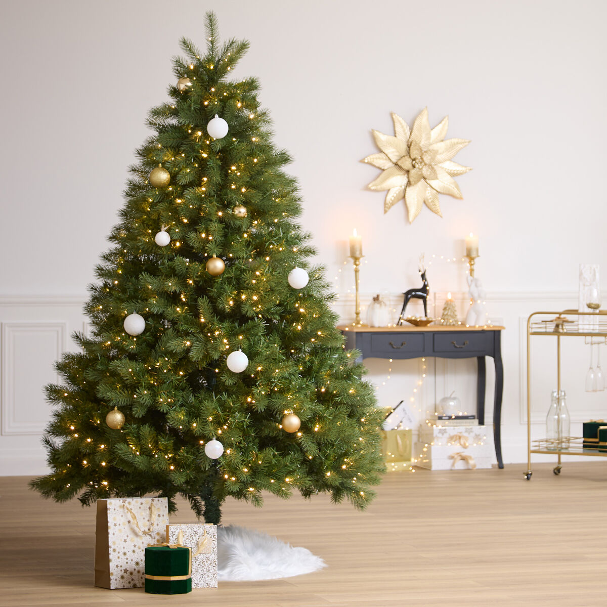 Christmas tree LUMERIA green with LEDs, , large