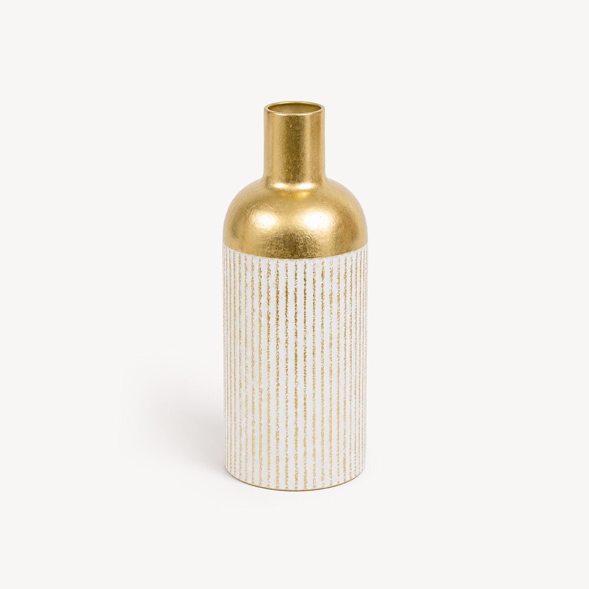 Jarra MIRSA branco e dourado 43,5cm, , large