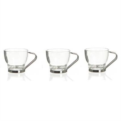 Conjunto de 3 chávenas de vidro c/ pega, , large