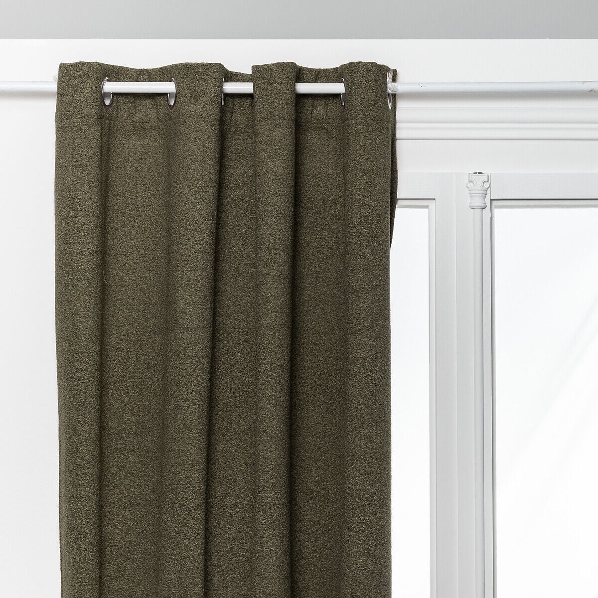 Cortina AUTOMNE bouclette verde caqui isolante 140x260cm, , large