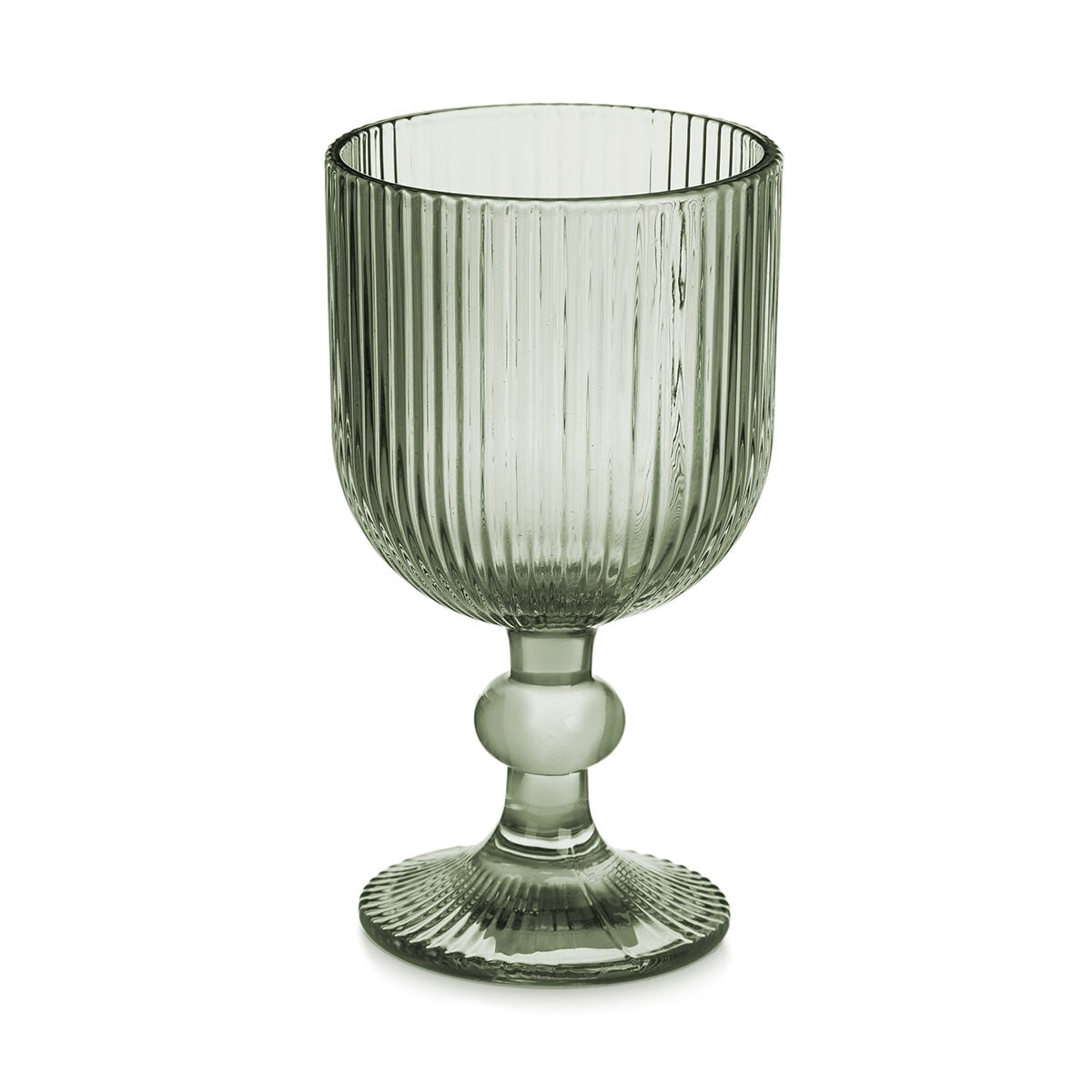 Copo de vinho riscas verde com pé 26cl, , large