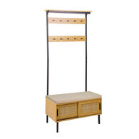 Mueble recibidor con zapatero y banco