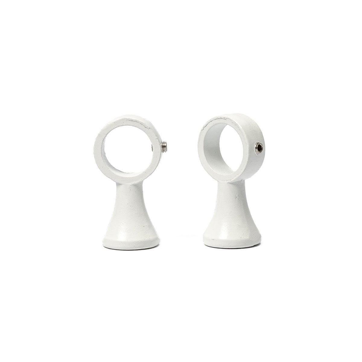 Conjunto de 2 suportes simples brancos para varão, , large