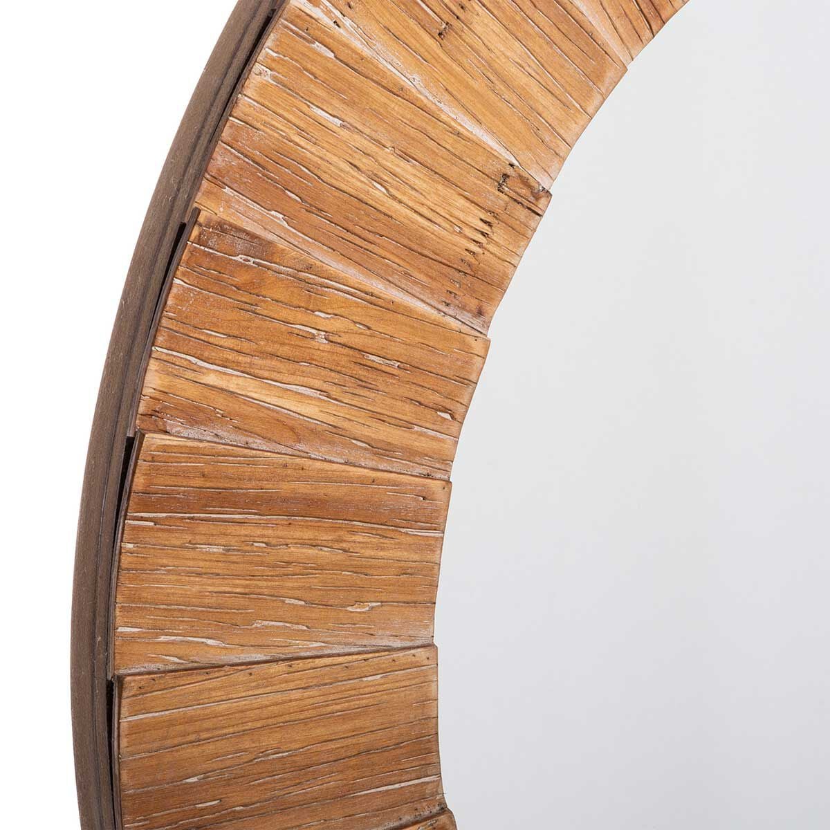 Espelho de parede castanho em madeira 83cm, , large