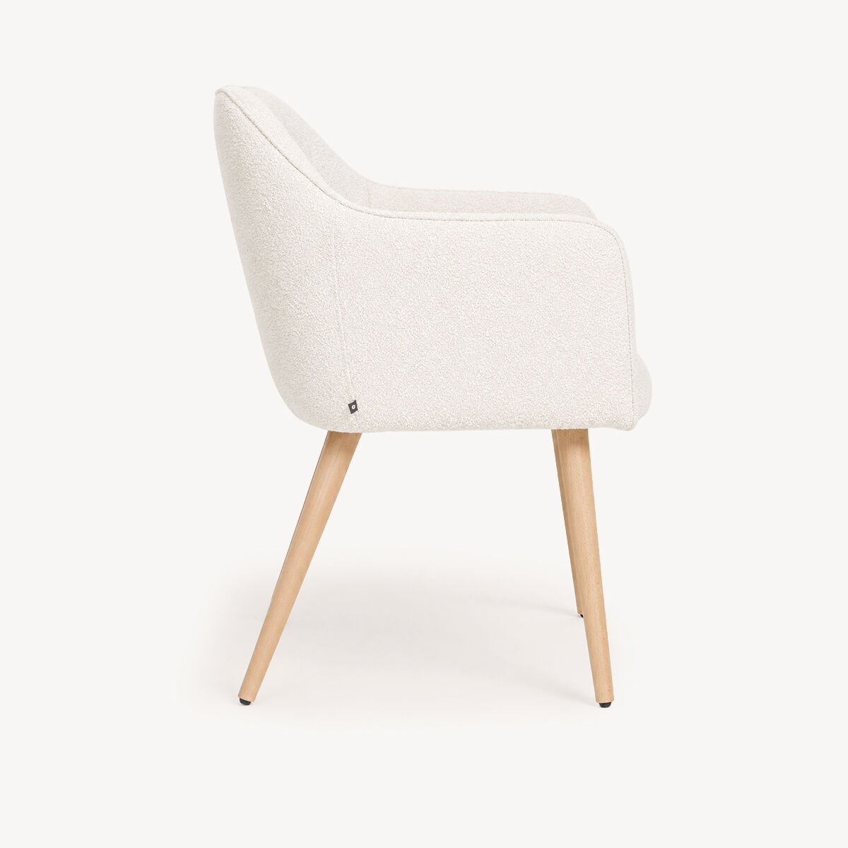 Cadeira VISOCA branca em bouclé 60x57x83,5cm, , large