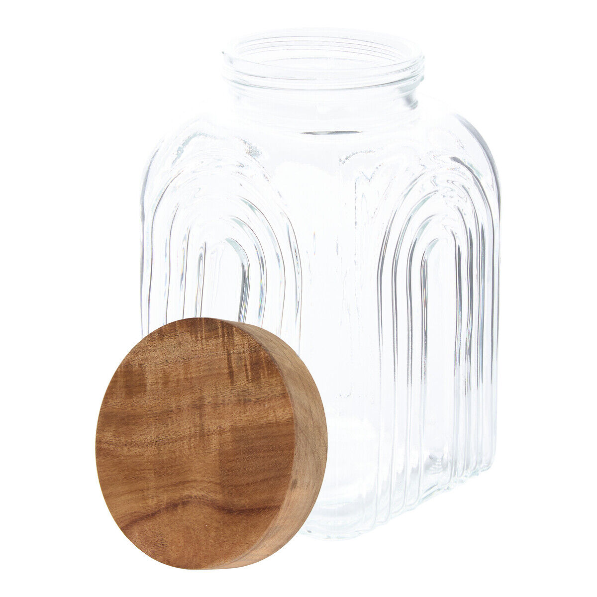 Frasco ARCHE com tampa madeira acácia 4L, , large