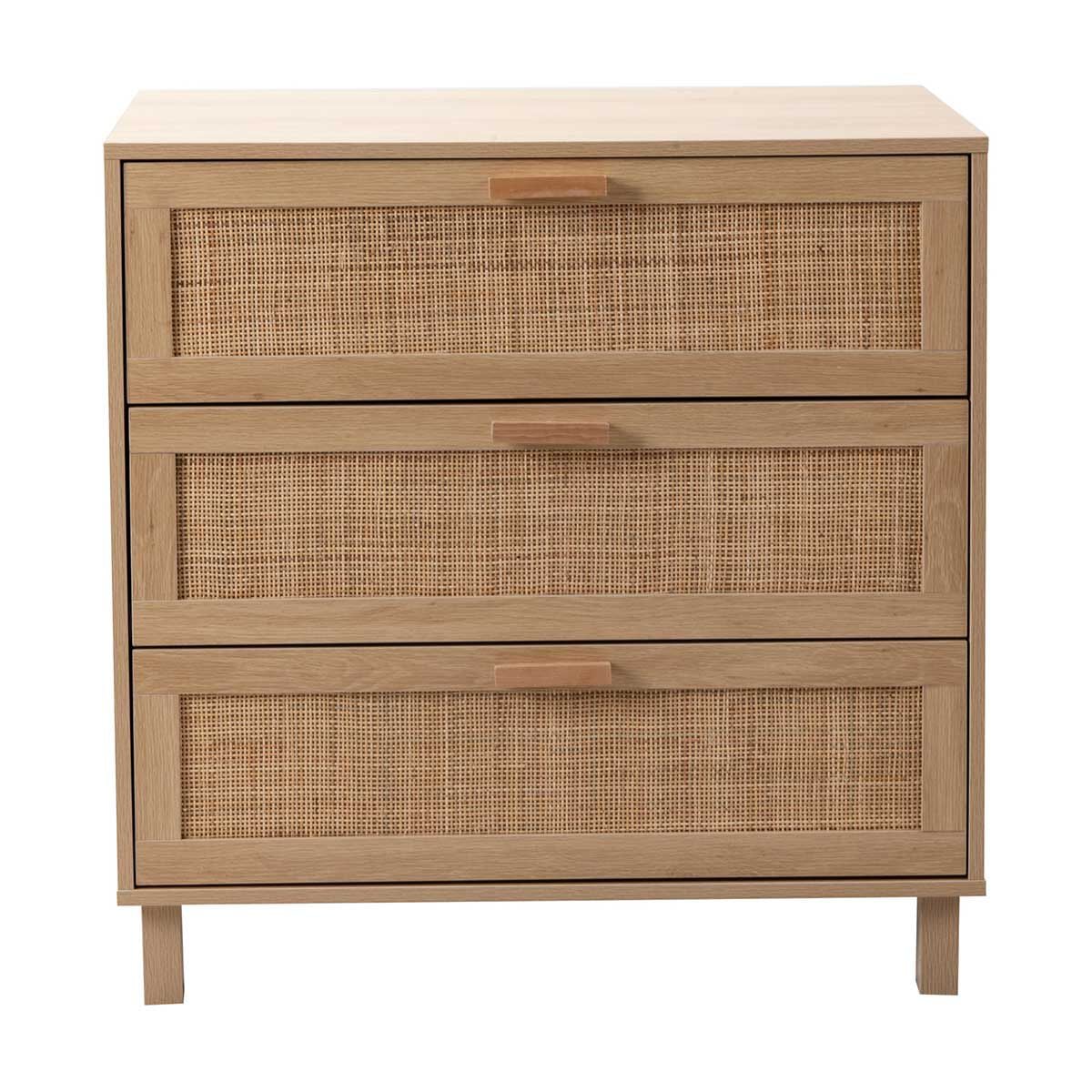 Cómoda FAIR em rattan com 3 gavetas, , large