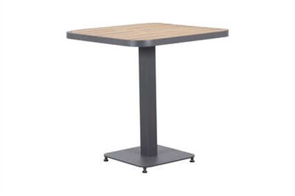 Mesa de exterior bistrô TYLA em alumínio e madeira acácia, , large
