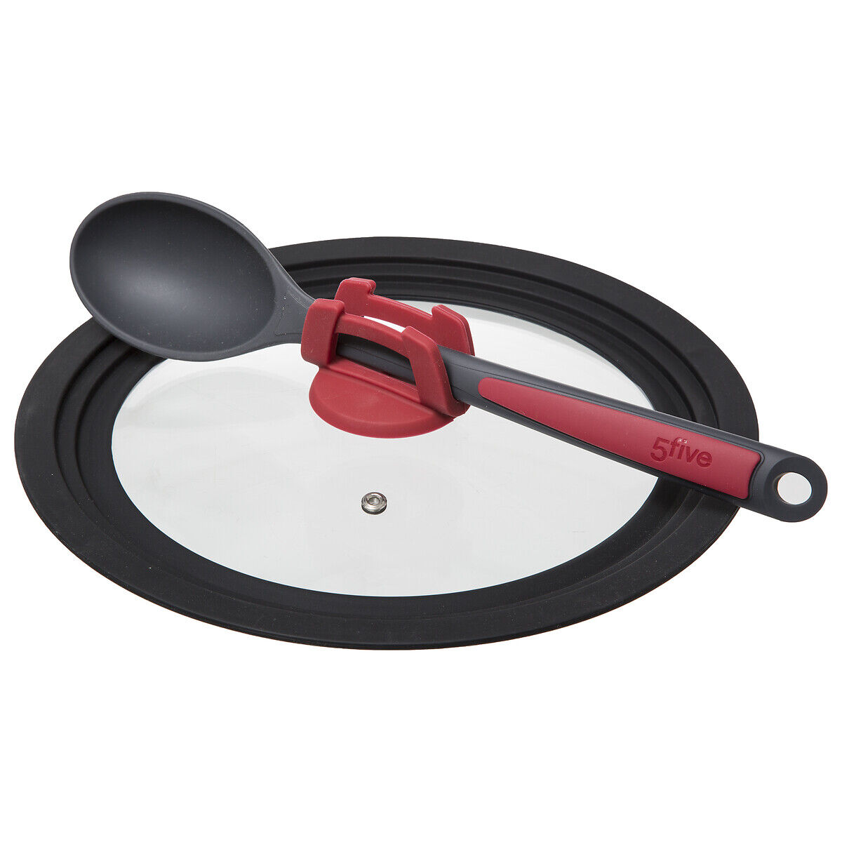 Glass and silicone lid for saucepan, , large
