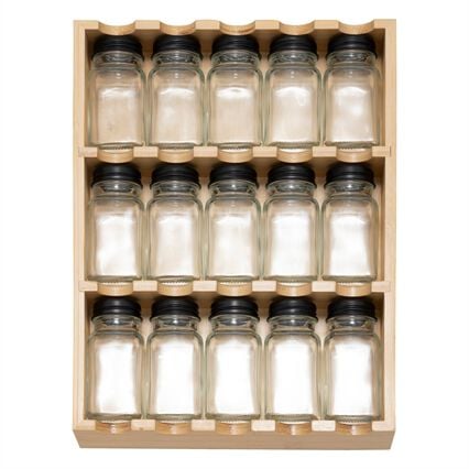 Conjunto de frascos para especiarias CUISINE em bambu, , large