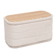 Puf doble/mesa YORK beige 38x76cm