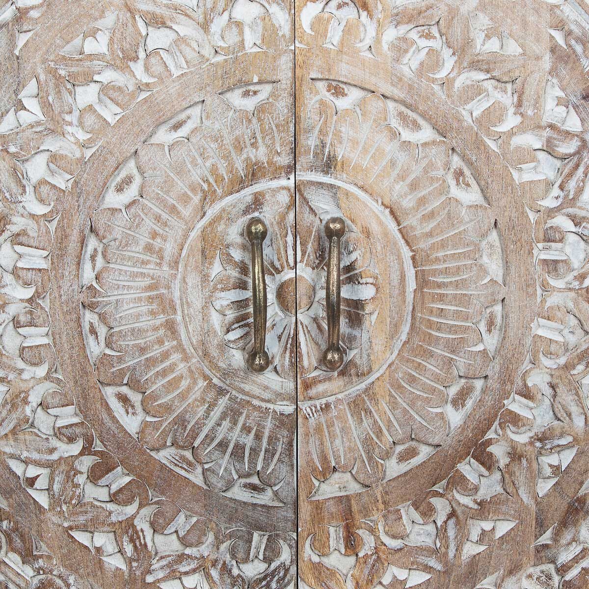 Aparador em madeira mango com 2 portas shirel, , large