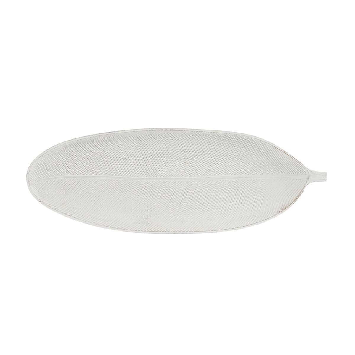 Centro de mesa em forma de folha branco, , large