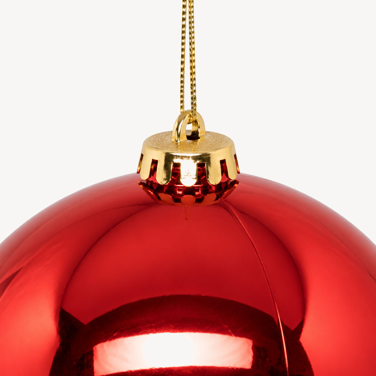 Pendurante bola de natal maxi vermelha 15cm, , large